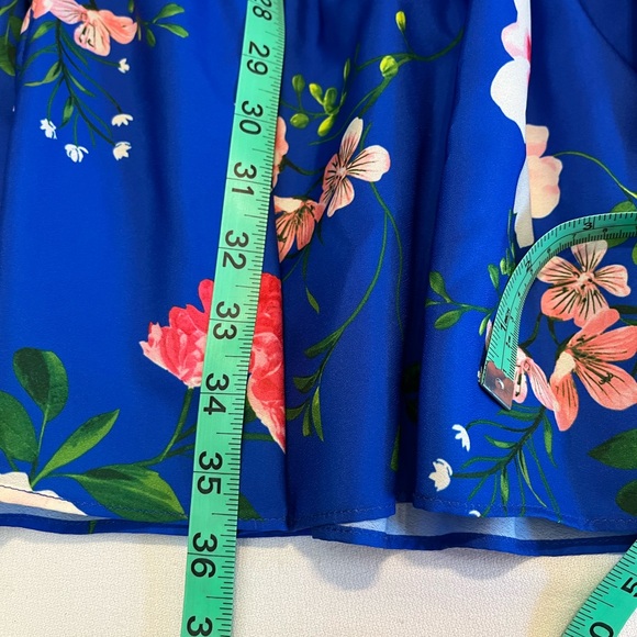 Eliza J Bare Shoulder High Neck Floral Summer Dress - Picture 6 of 9